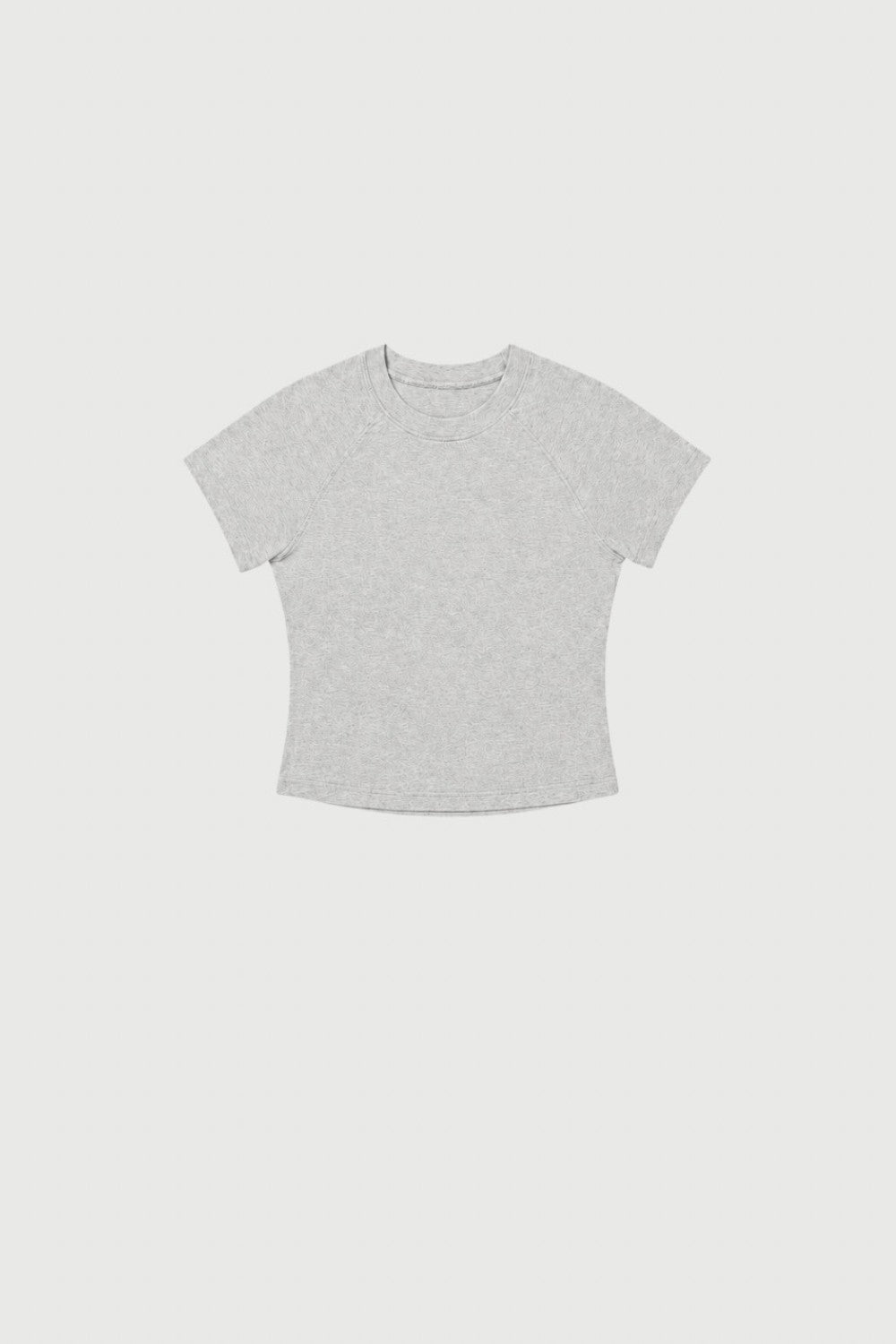 Cropped Baby Tee - Grey Marle