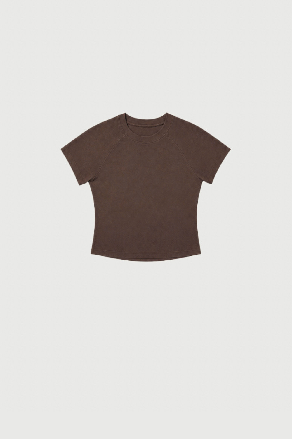 Cropped Baby Tee - Dark Brown