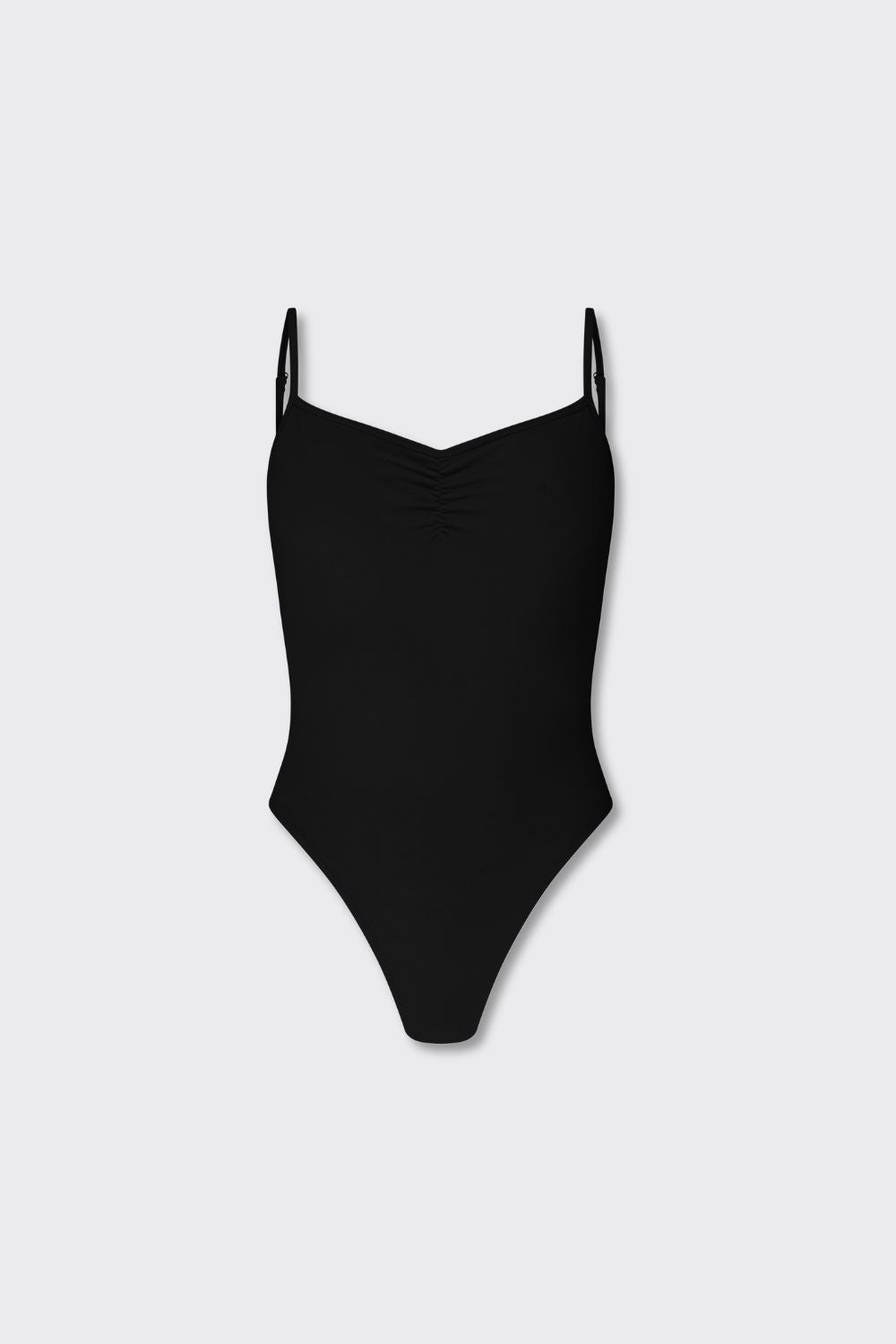 Ruched Leotard  - Black
