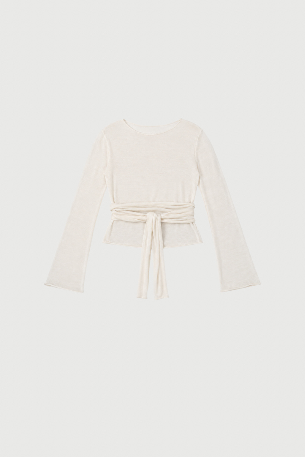 Light Weight Knit and Scarf - Cream