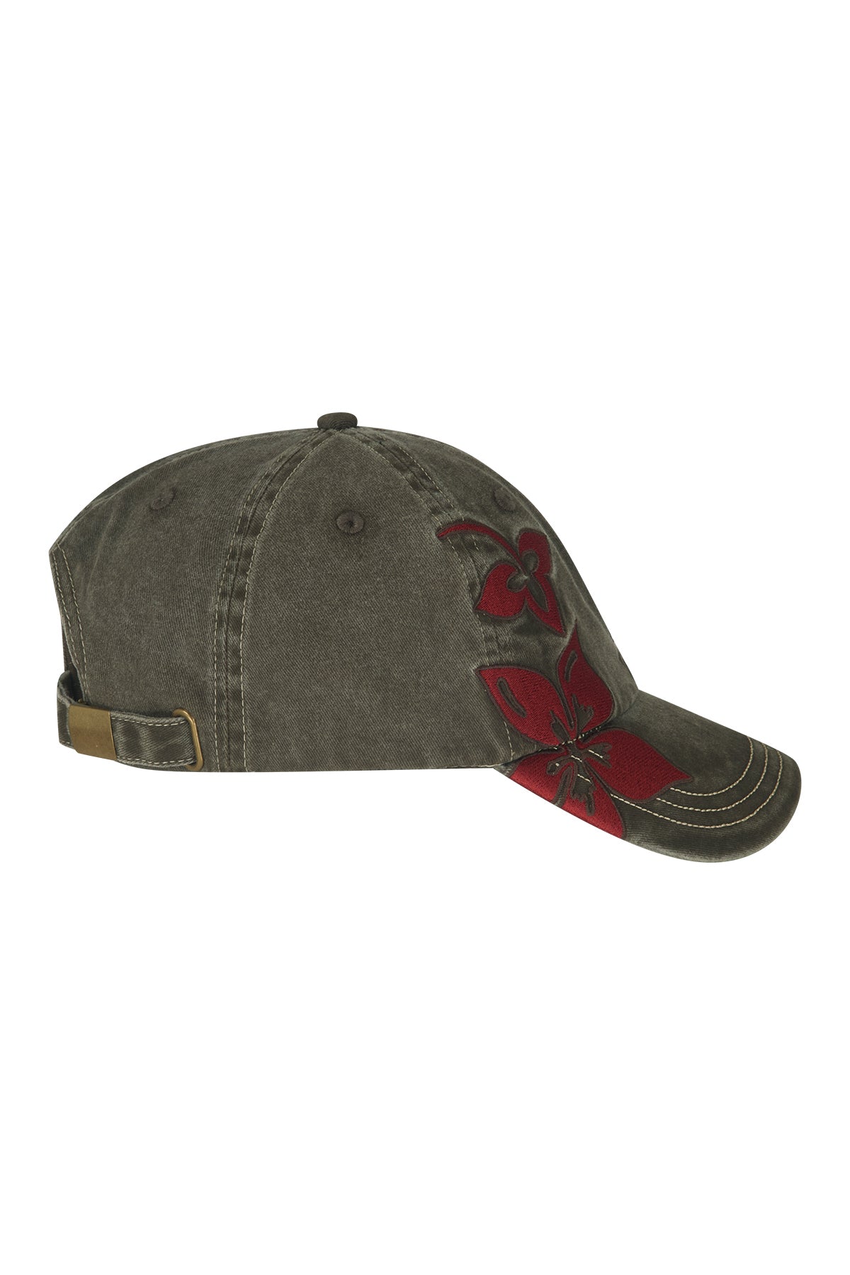 Hibiscus Cap	- Washed Brown/Red