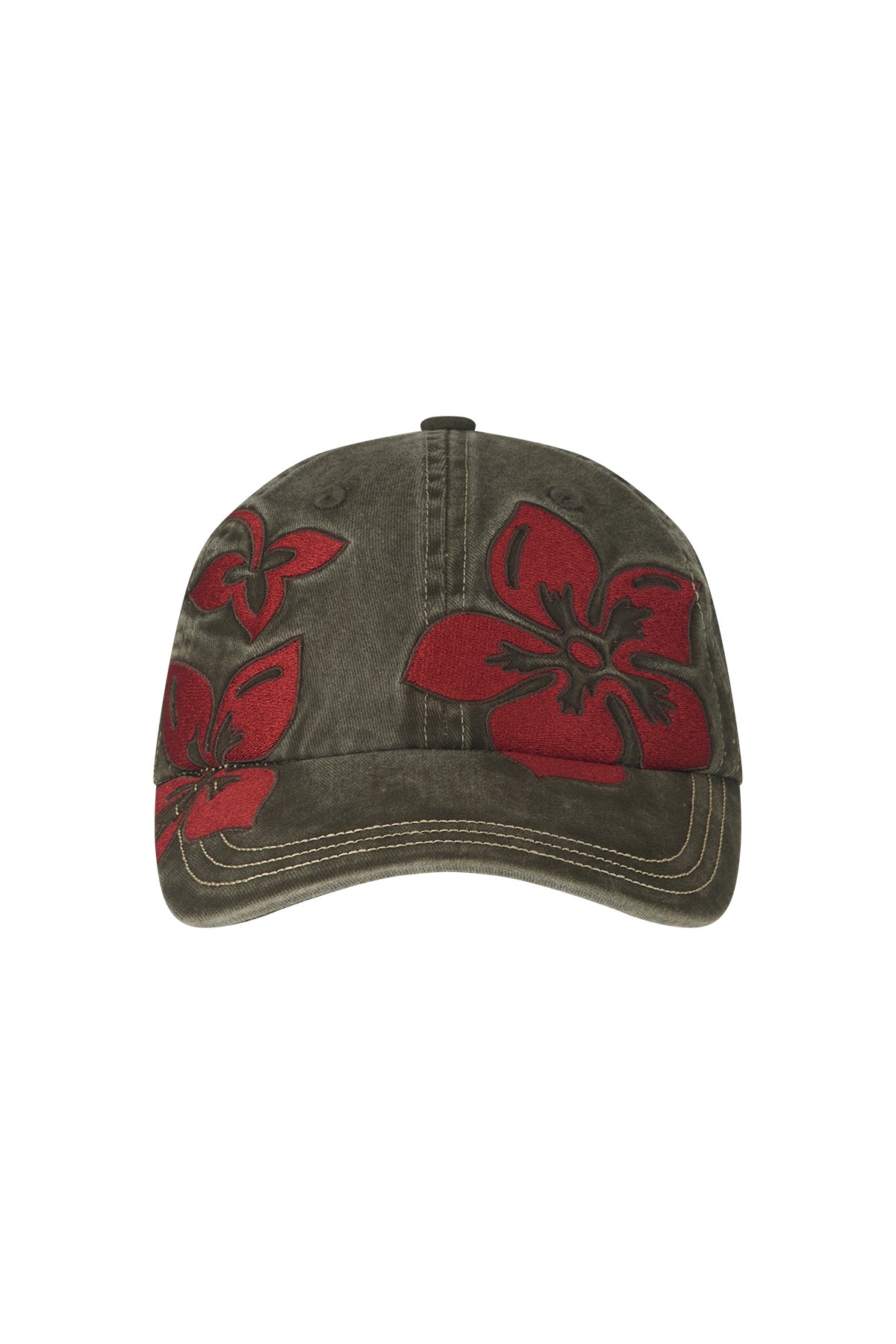 Hibiscus Cap	- Washed Brown/Red