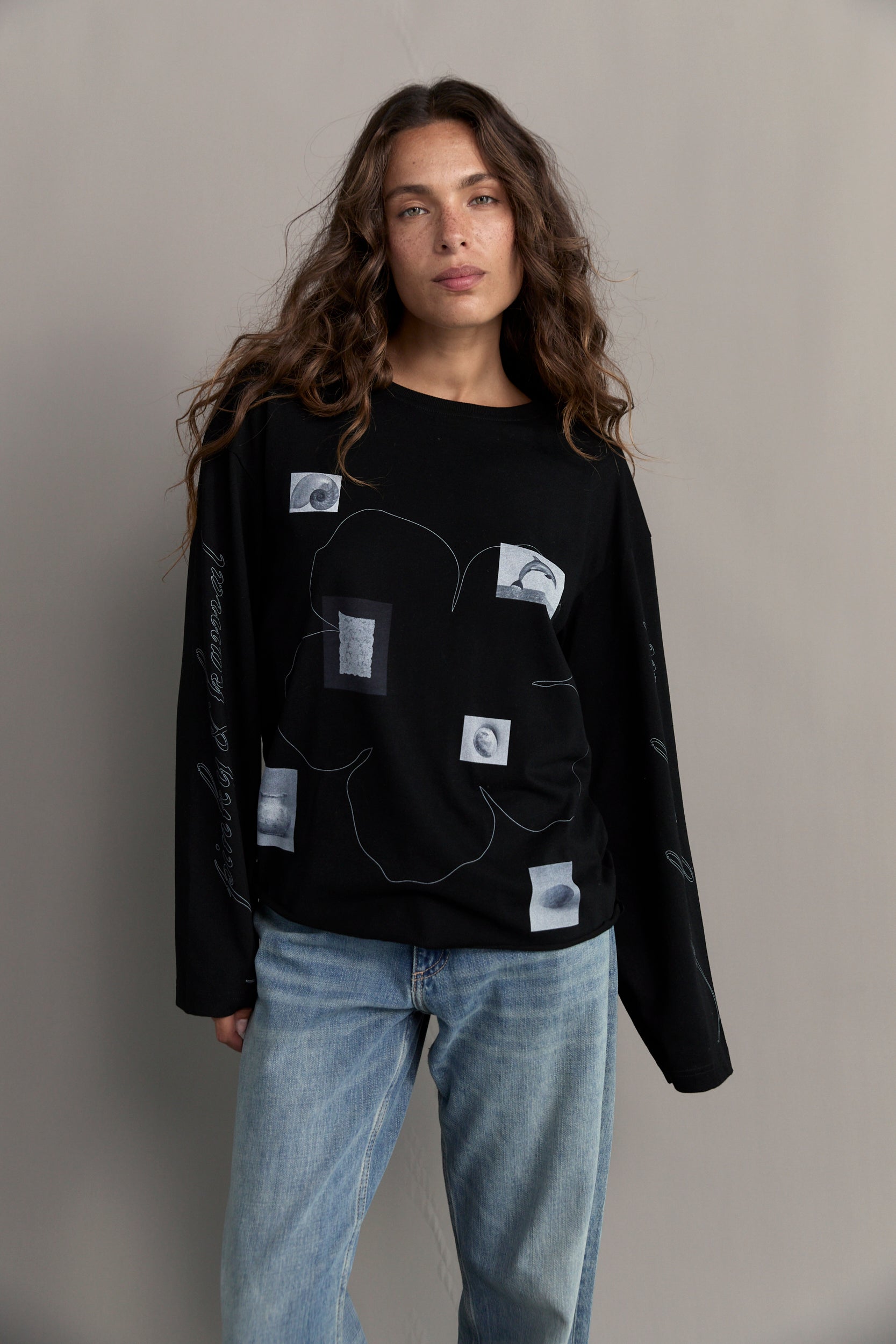 Field Notes Long Sleeve Top - Black