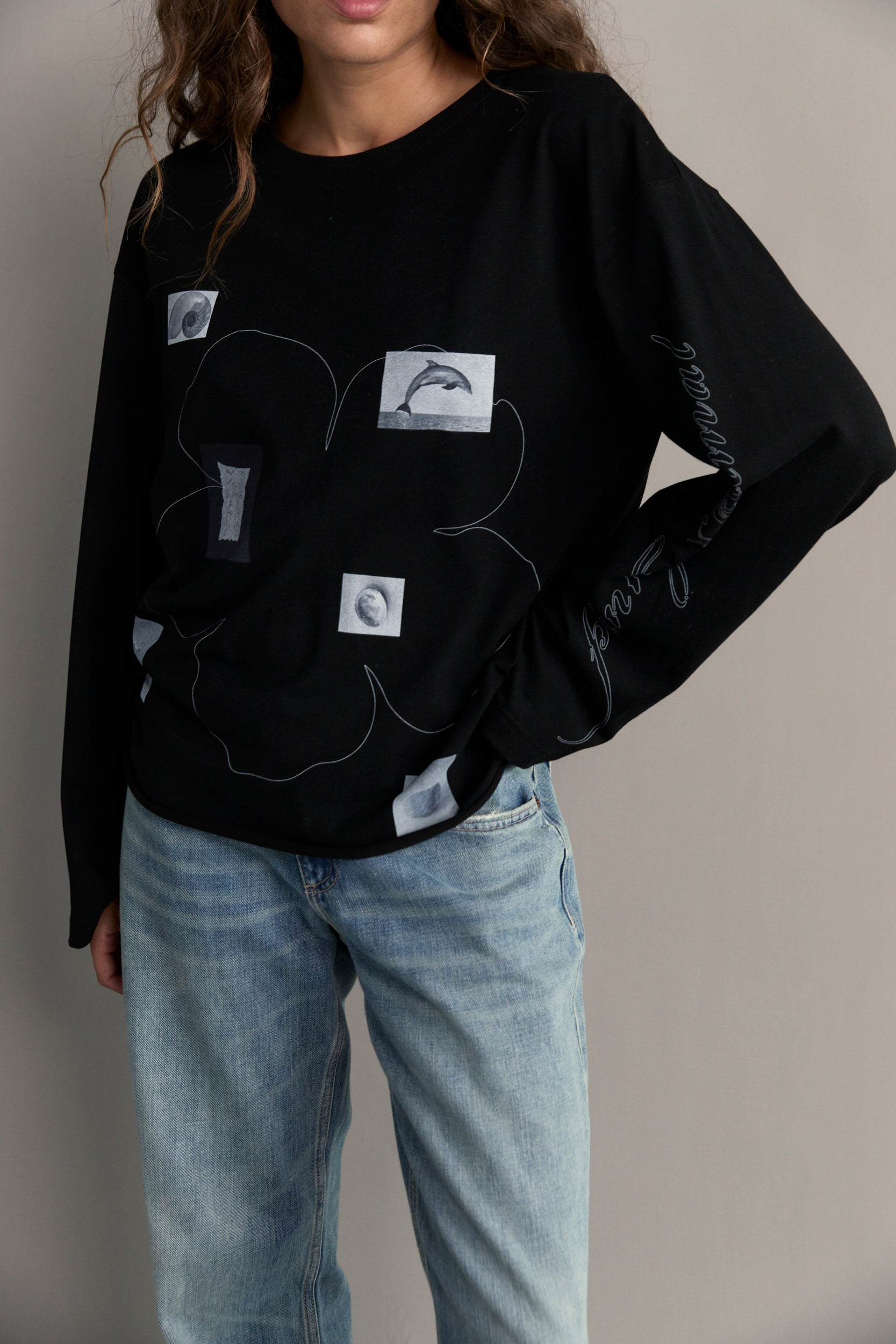 Field Notes Long Sleeve Top - Black