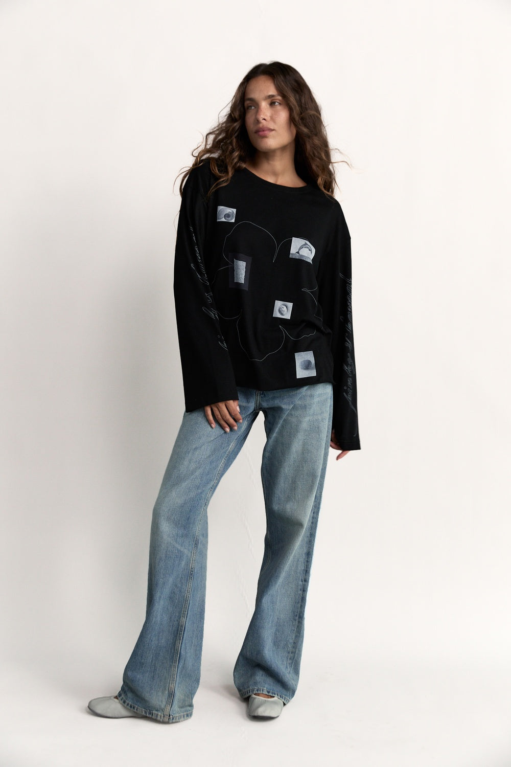 Field Notes Long Sleeve Top - Black