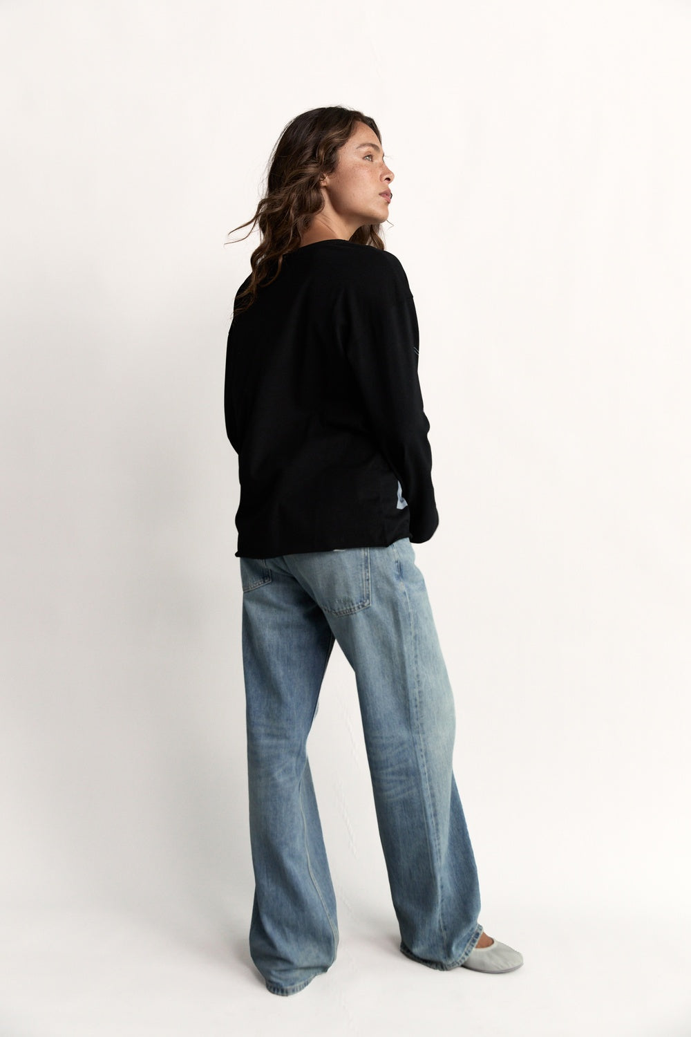 Field Notes Long Sleeve Top - Black