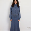 Track Skirt - Sky Acid Wash