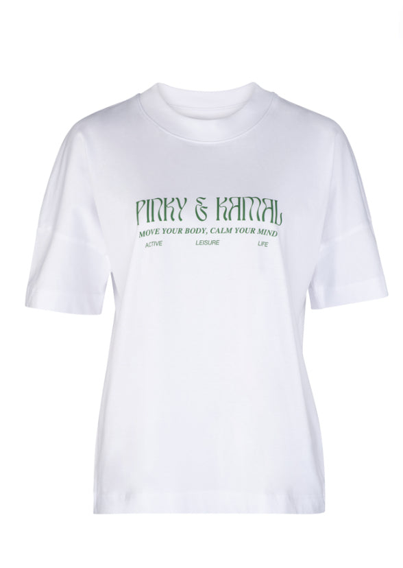 T-Shirts - Pinky & Kamal Logo T-Shirt - Green Text