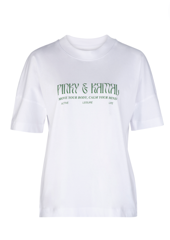 Pinky & Kamal Logo T-Shirt - Green Text