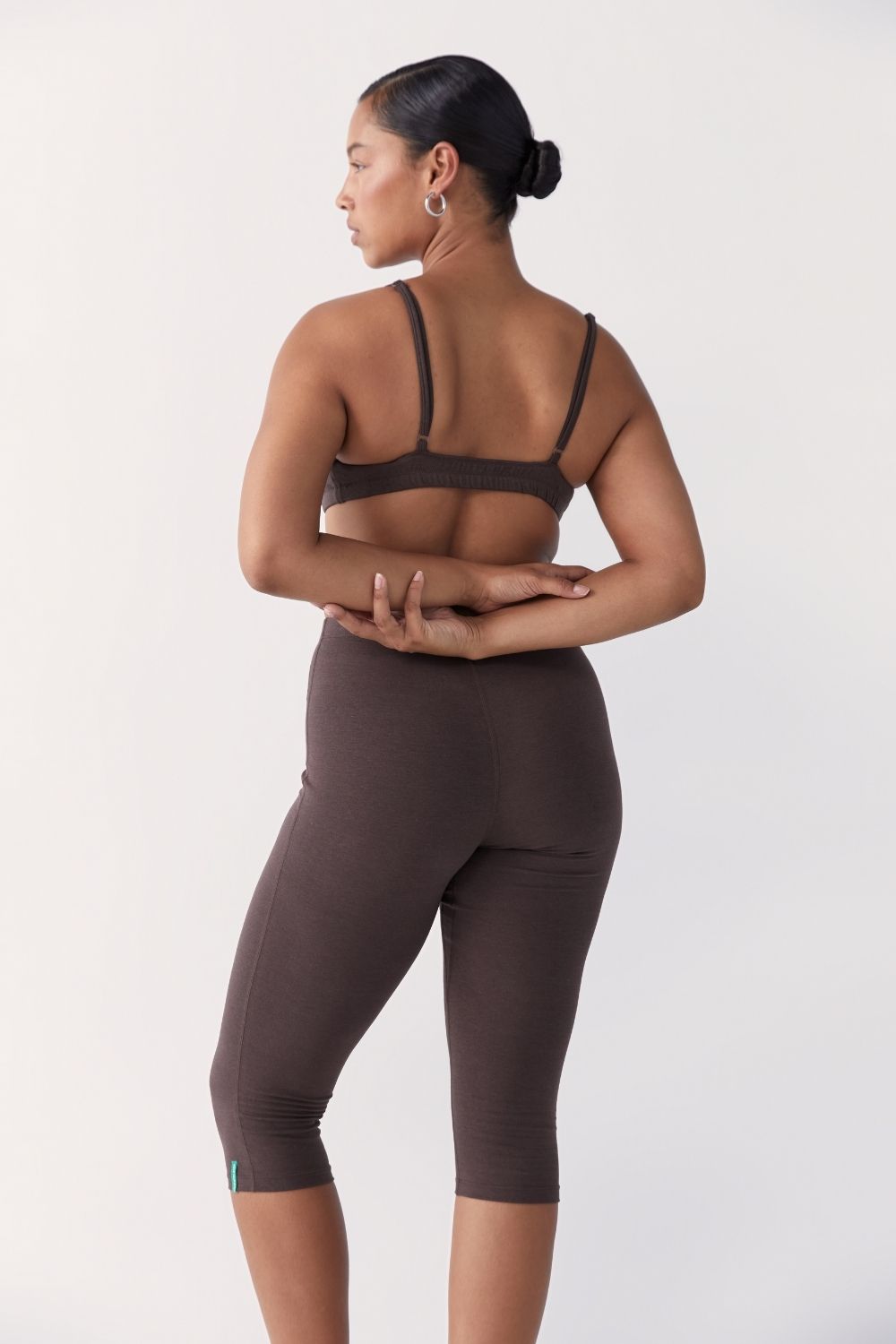 Capri Legging - Dark Brown - Organic Cotton/Bamboo