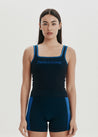 Seamless Tops - PK Scoop Neck Tank - Onyx / Sapphire