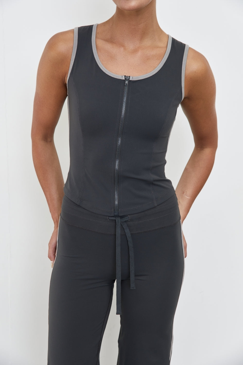 Sport Vest - Grey Stripe