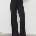 Straight Leg Tie Up Pant - Black
