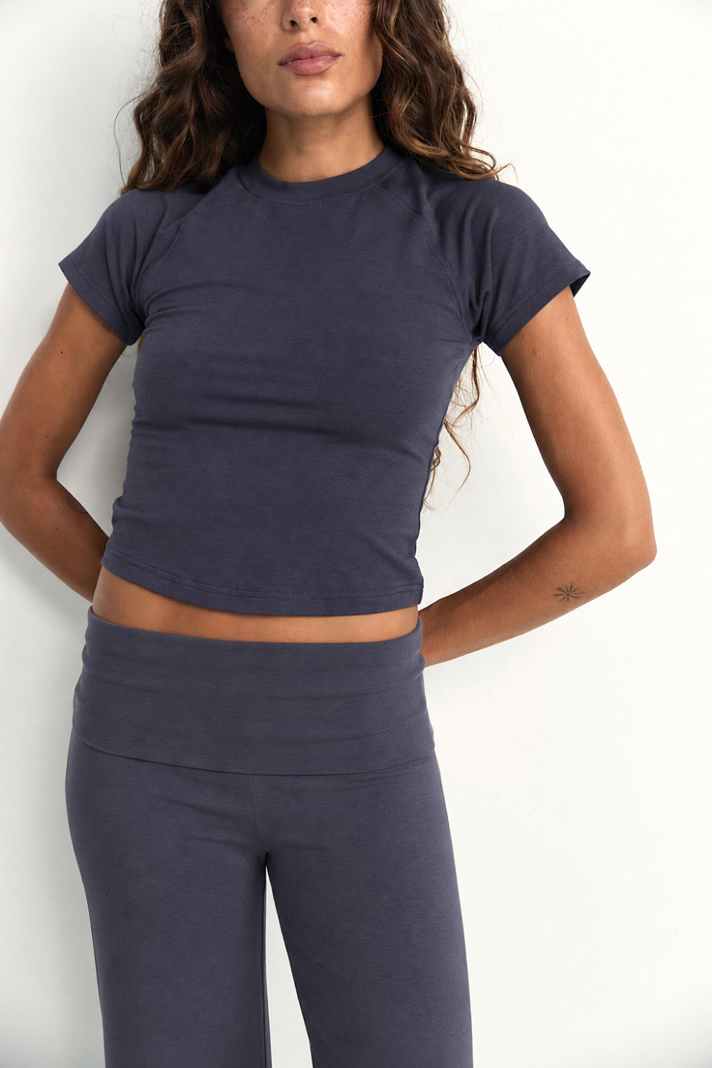 Cropped Baby Tee - Slate