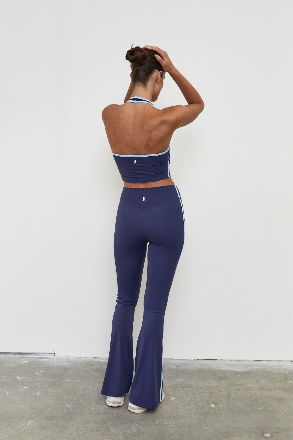 Vibration Flare - Midnight with Sky Blue Stripes