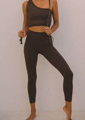 
                  
                    Load image into Gallery viewer, Ribbed Legging - Dark Brown
                  
                