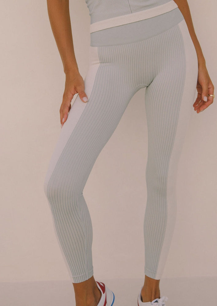 
                  
                    Load image into Gallery viewer, Ribbed Legging - Grey Stripe
                  
                